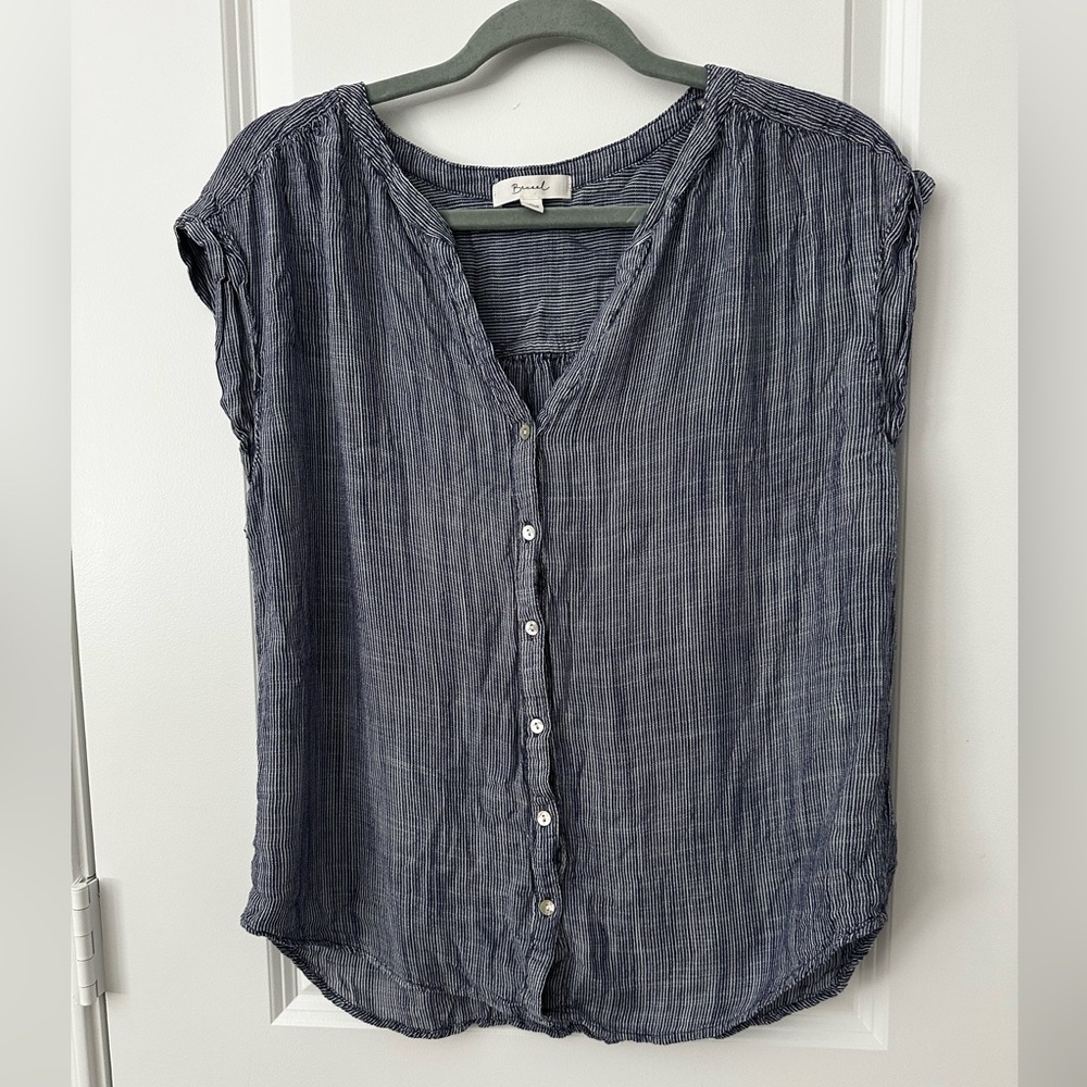 Be cool Striped Button Down Blouse